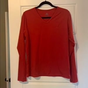 Adidas Long sleeve v-neck workout tee